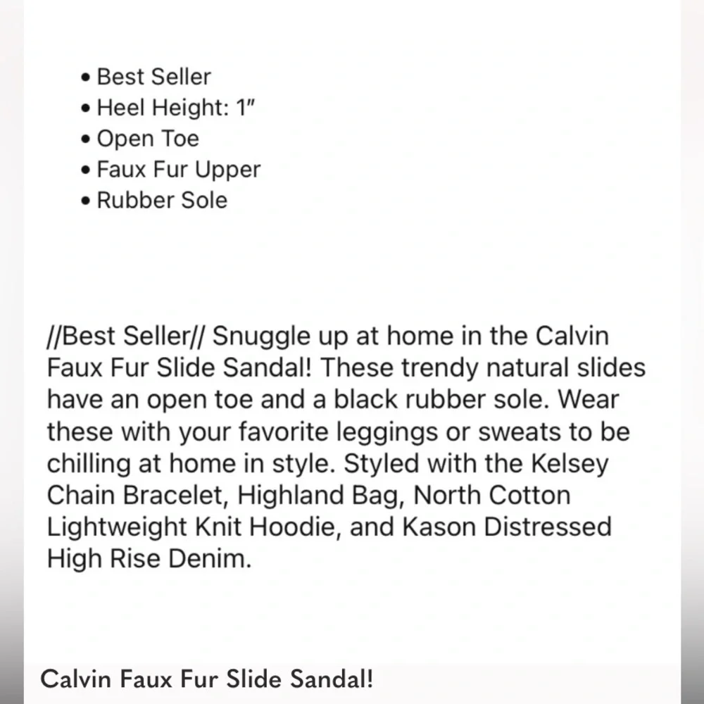 Calvin Faux Fur Slides - Picture 7 of 9